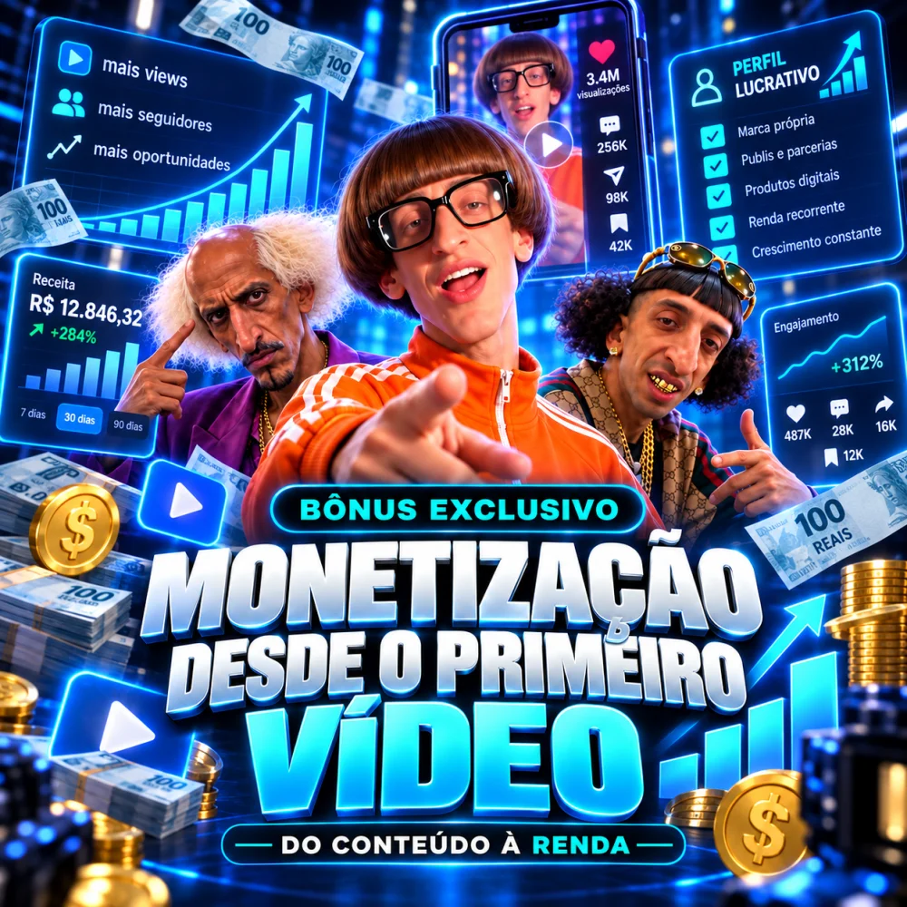Capa do bônus 3: Monetização Desde o Primeiro Vídeo
